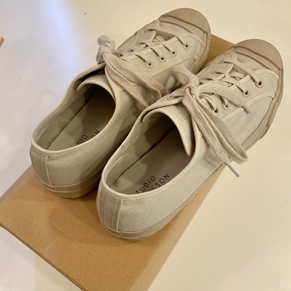 Studio Nicholson Unisex Dove Canvas Sneakers - Picture 5 of 8